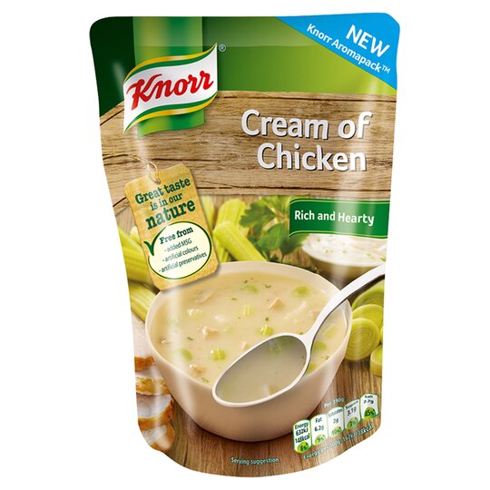 6 x Knorr Rich & Hearty Cream Of Chicken Soup 390G