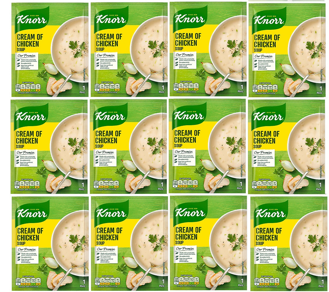 12 x Knorr Soup Cream Of Chicken 51g
