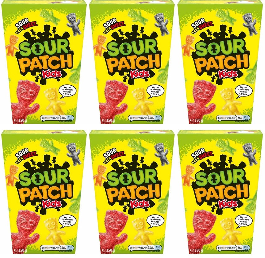 6 x Sour Patch Kids Sweets Cartan - 350GM