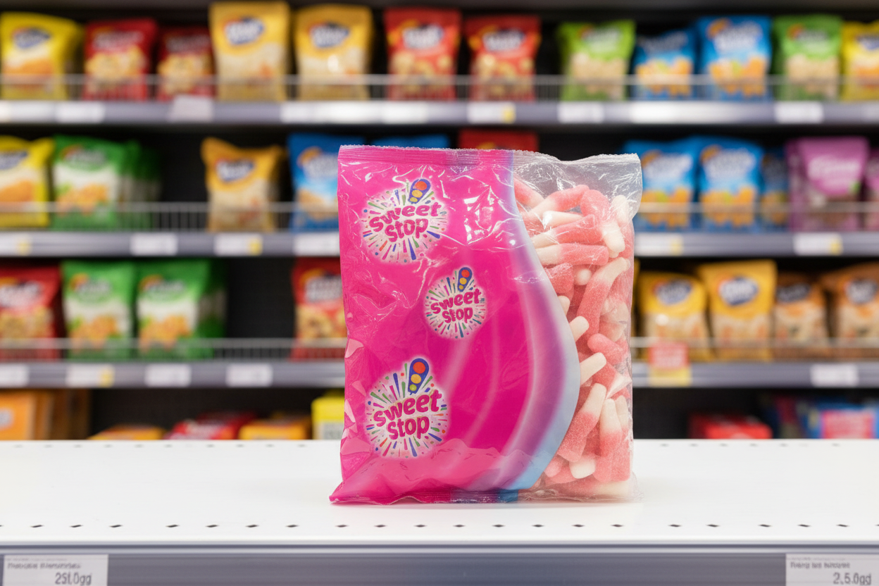 125 x Sweet Stop Fizzy Milkshake Bottles 10g