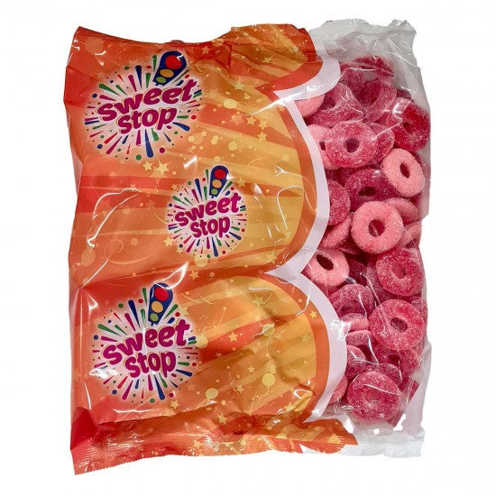 250 x Sweet Stop Sour Strawb Rings