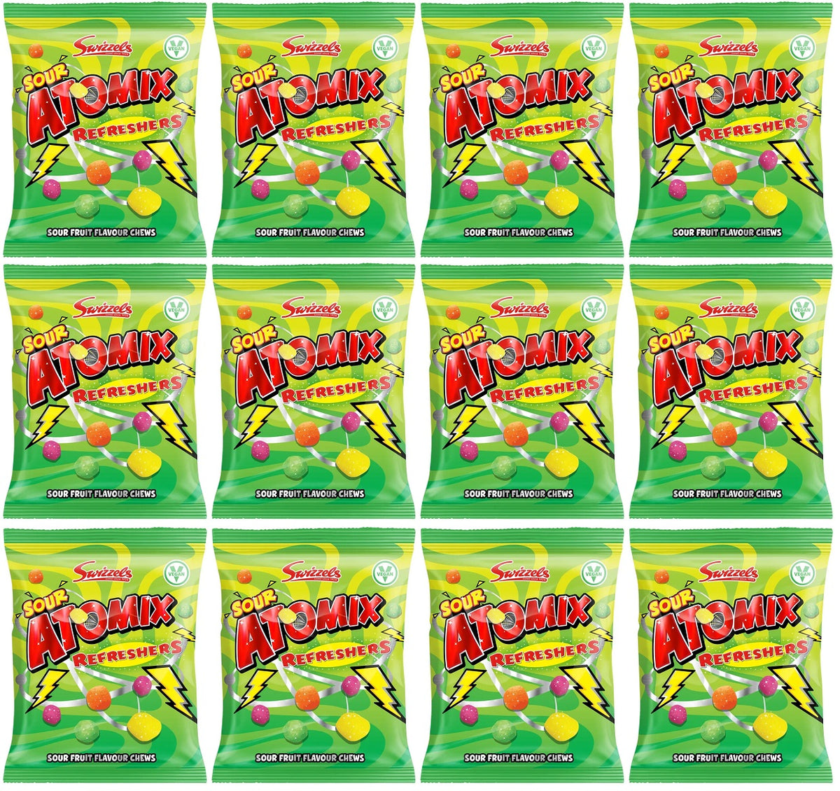 12 X Swizzels Atomix Refreshers - 100Gm