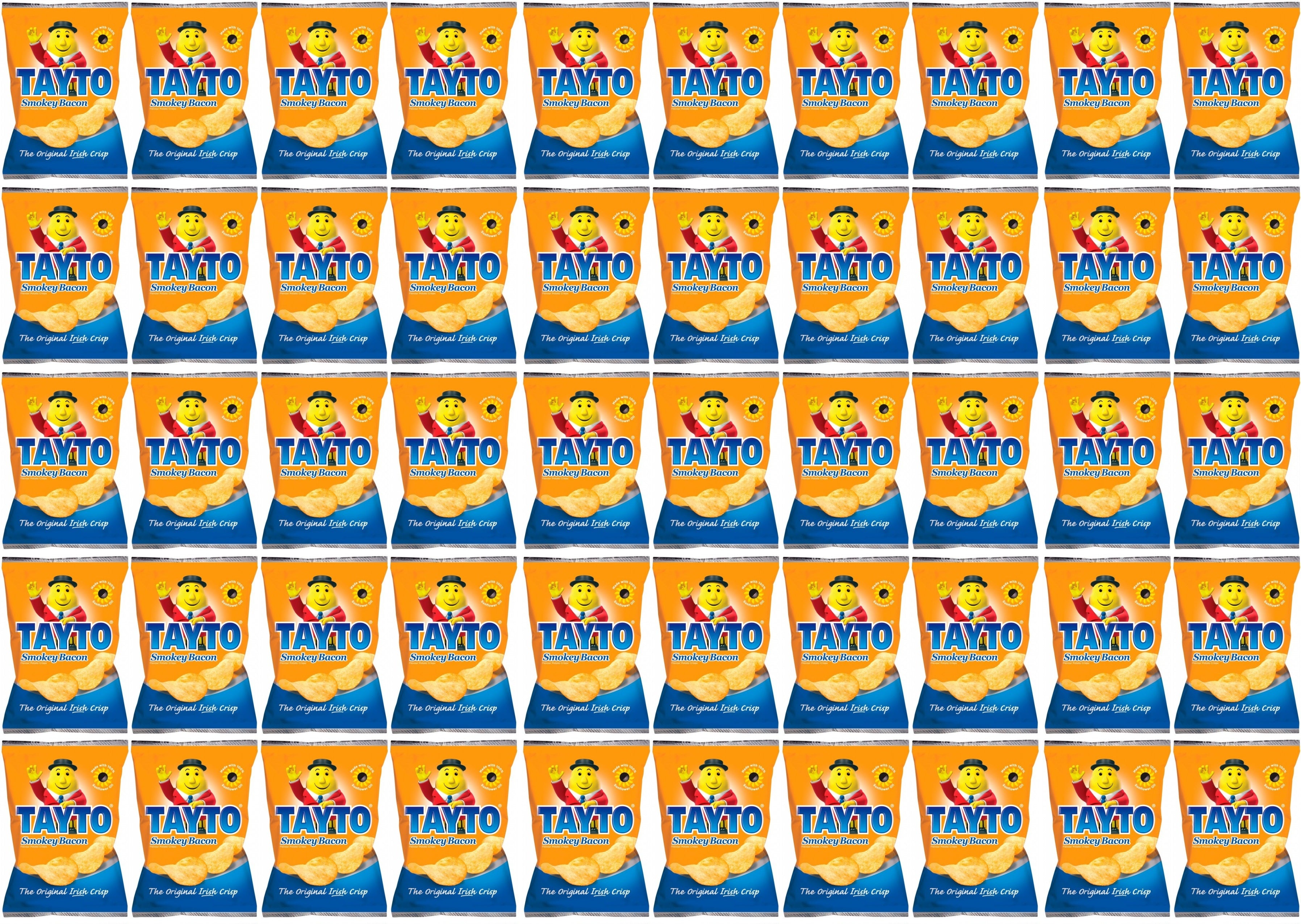 50 x Tayto Smokey Bacon Flavour Potato Crisps 35G