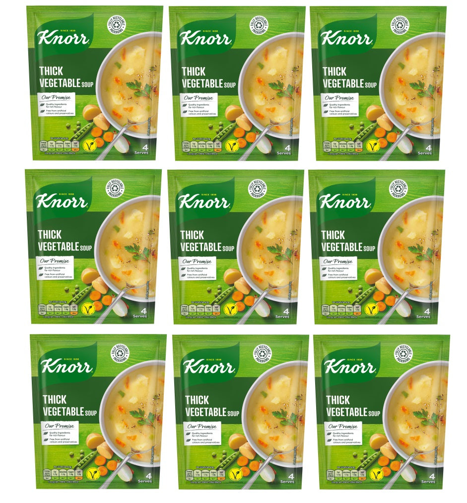 9 x Knorr Soup Thick Vegetable 75G