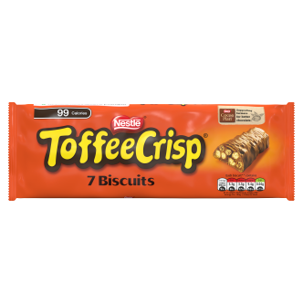 24 x Toffee Crisp Milk Choc Biscuit Bar 7 Pack - 130.9GM