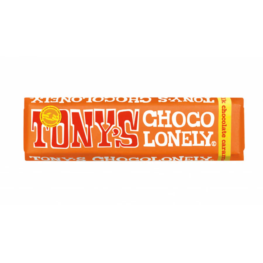 35 x Tonys Chocolonely Milk Chocolate Caramel Sea Salt 35G
