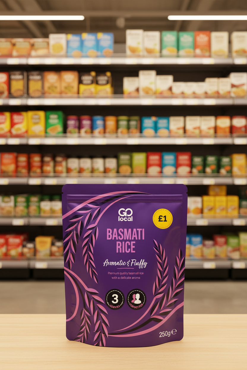 6 X Go Local Basmati Rice Pouch - 250G