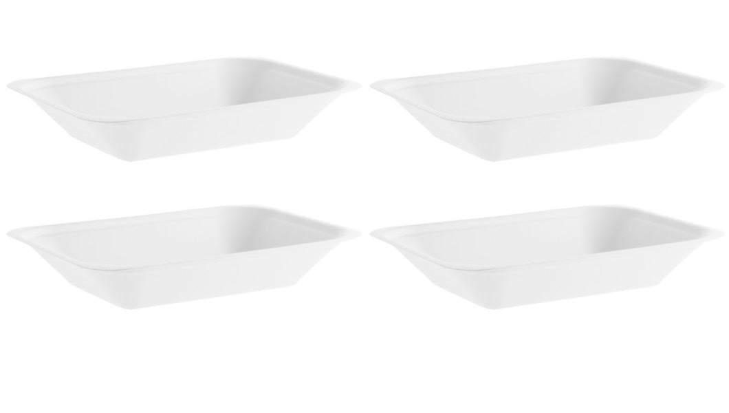 4 x D2E 16Oz Medium Nourish Moulded Fibre Chip Tray 50PK