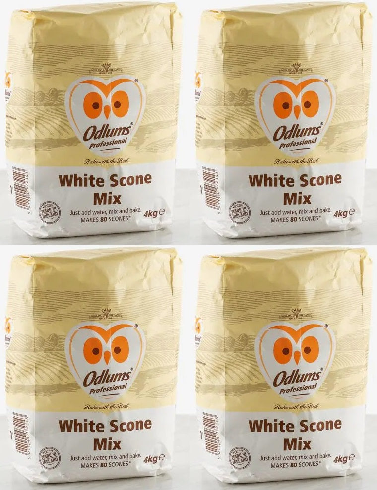 4 x Odlums Professional White Scone Mix 4Kg