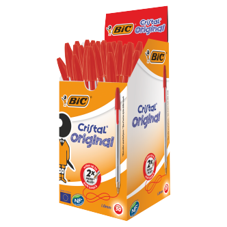 50-x-Bic-Cristal-Pens-Red-Single