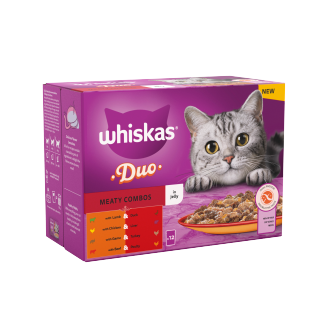 4-x-Whiskas-Cat-1+-Pouch-Jelly-Duo-Meaty-Combos-12-Pack-12X85Gm