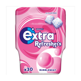 6-X-Extra-Refreshers-Bubblemint-Gum-Bottle-30Pcs