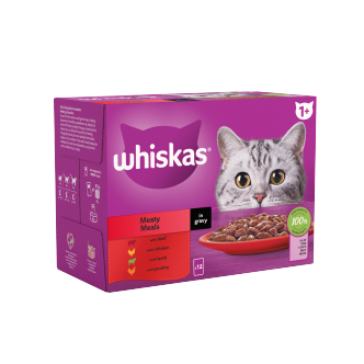 4-x-Whiskas-Cat-1+-Pouch-Gravy-Meaty-Meals-12-Pack-12X85Gm