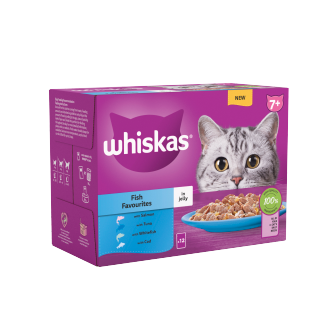 4-x-Whiskas-Cat-7+-Pouch-Jelly-Fish-Favourites-12-Pack-12X85Gm