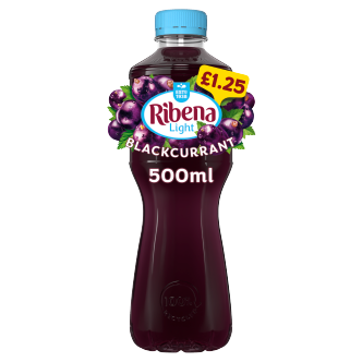 12 x Ribena Light Blackcurrant - 500Ml