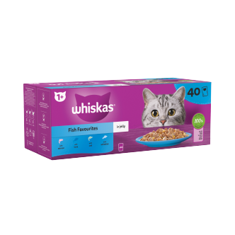 -40-x-Whiskas-Cat-1+-Pouch-Jelly-Fish-Favourites-(85Gm)